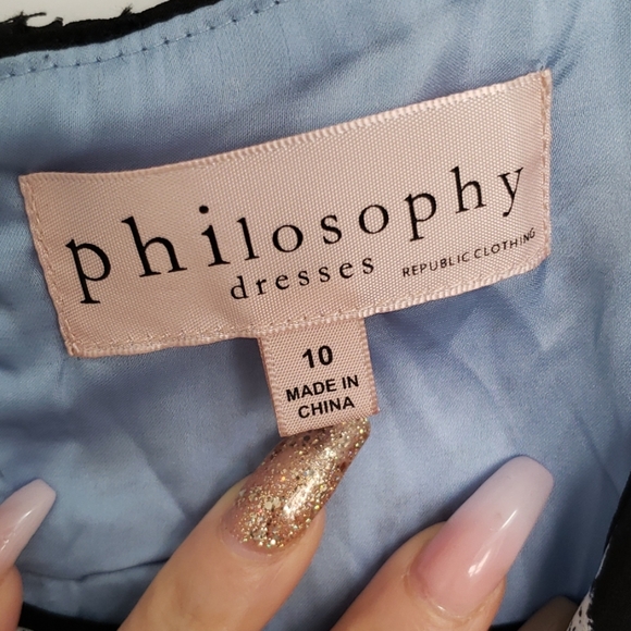 Philosophy size 10 light blue dress - Picture 2 of 6